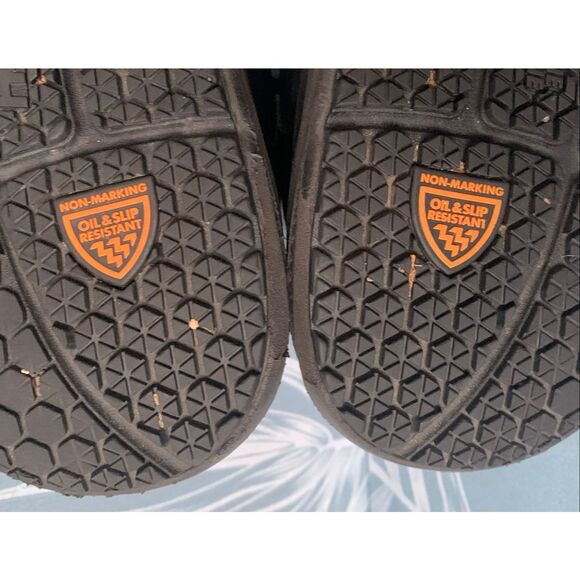 HOKA ONE Bondi black leather Slip Oil Resistant Sneakers Gym Work SHOES women’s - Picture 11 of 13